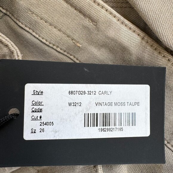 NWT Paige Carly Pant High Rise Crop Wide Leg Jean Drawstring Trousers Moss 26 - Picture 6 of 12